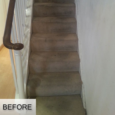 dirty carpet stairs